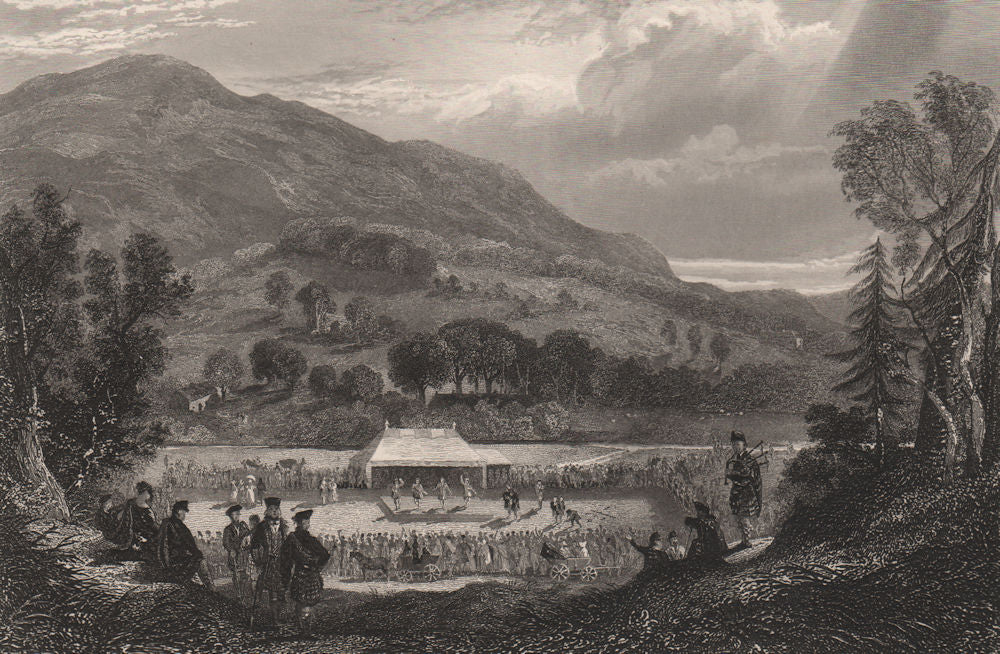 St. Fillans Highland Games, Loch Earn, Perth & Kinross. Scotland. MACKENZIE 1868